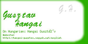 gusztav hangai business card